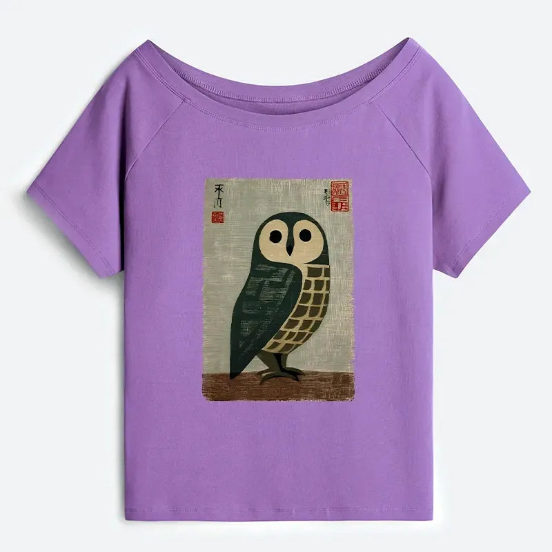 Traditional Owl Tee Casual Streetwear Trendy