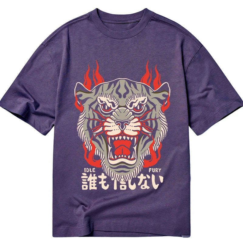 japanese retro tiger t-shirt