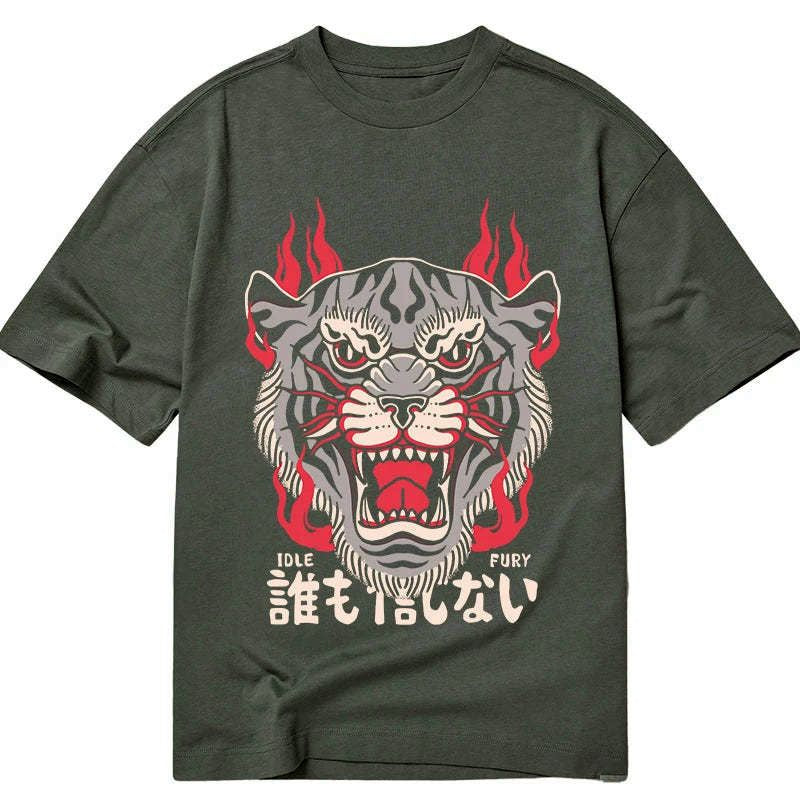 japanese retro tiger t-shirt