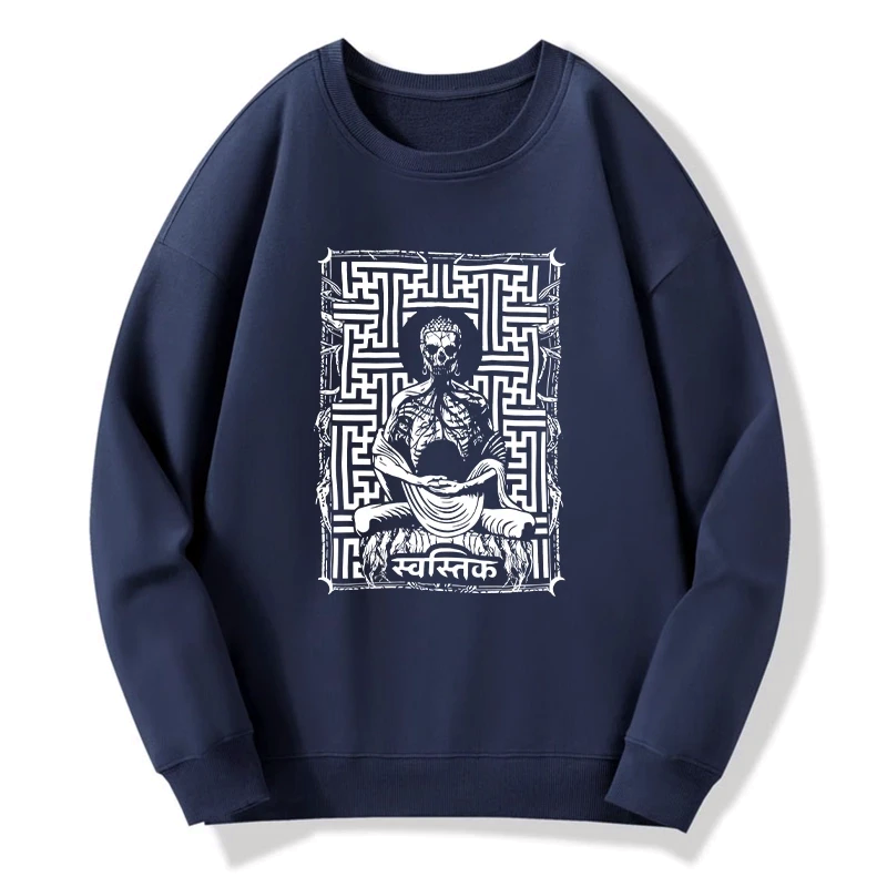Kyoto-Lion Sayagata Buddha Graphic Sweatshirt
