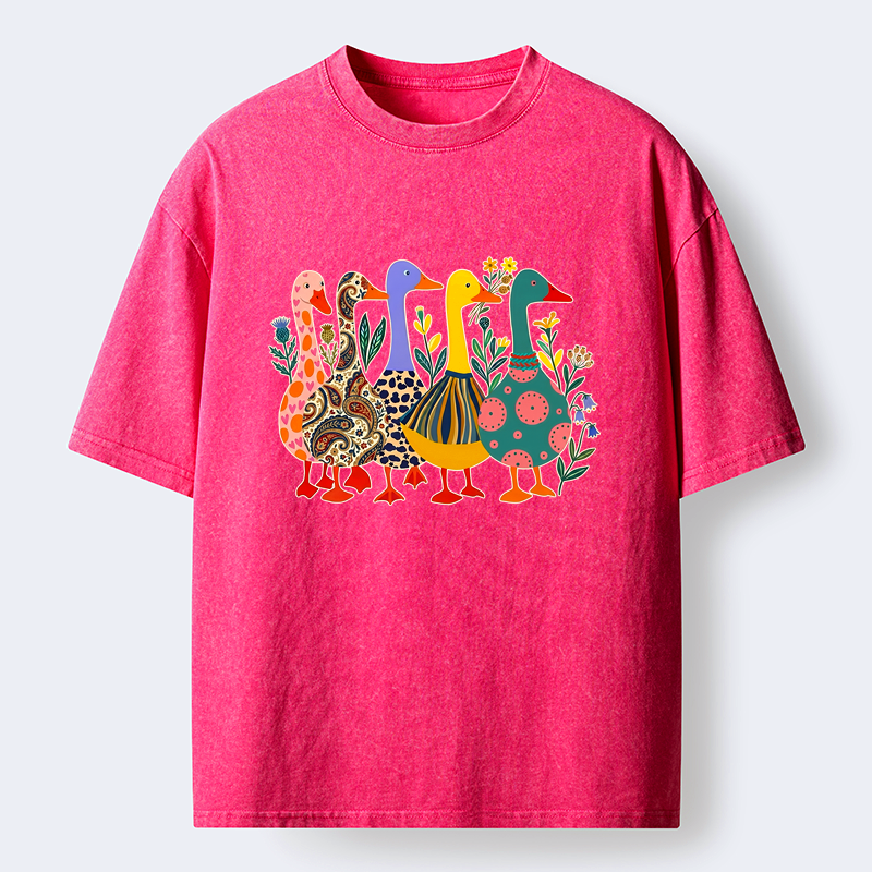 whimsical folk art goose tee