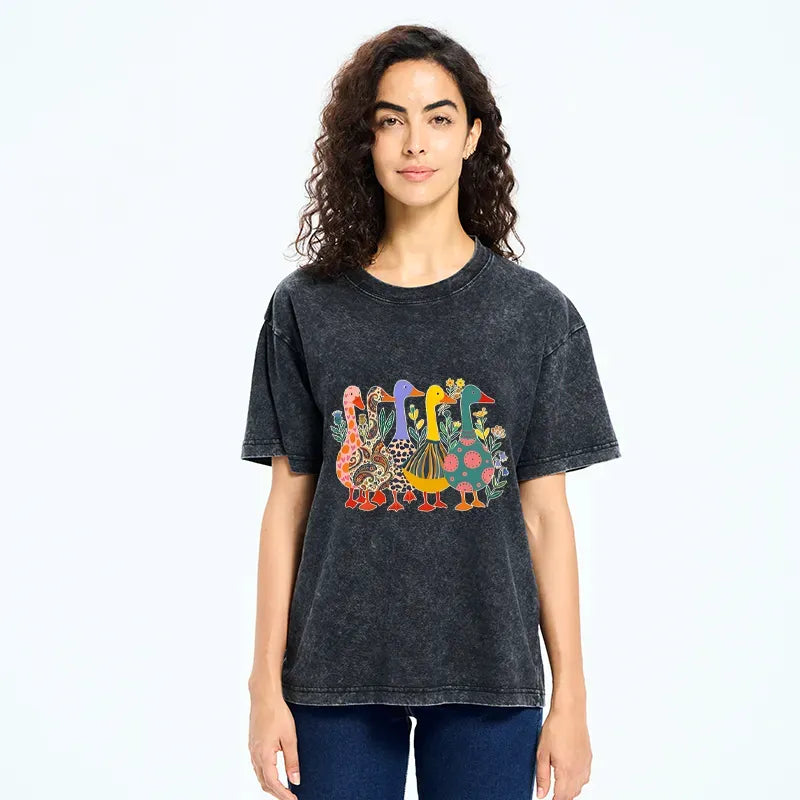 Japanese washed t-shirt for daily wear