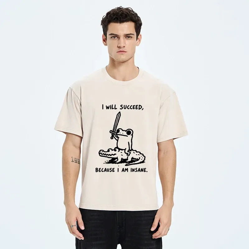 Kyoto-Lion Warrior Frog Funny Meme Washed T-Shirt