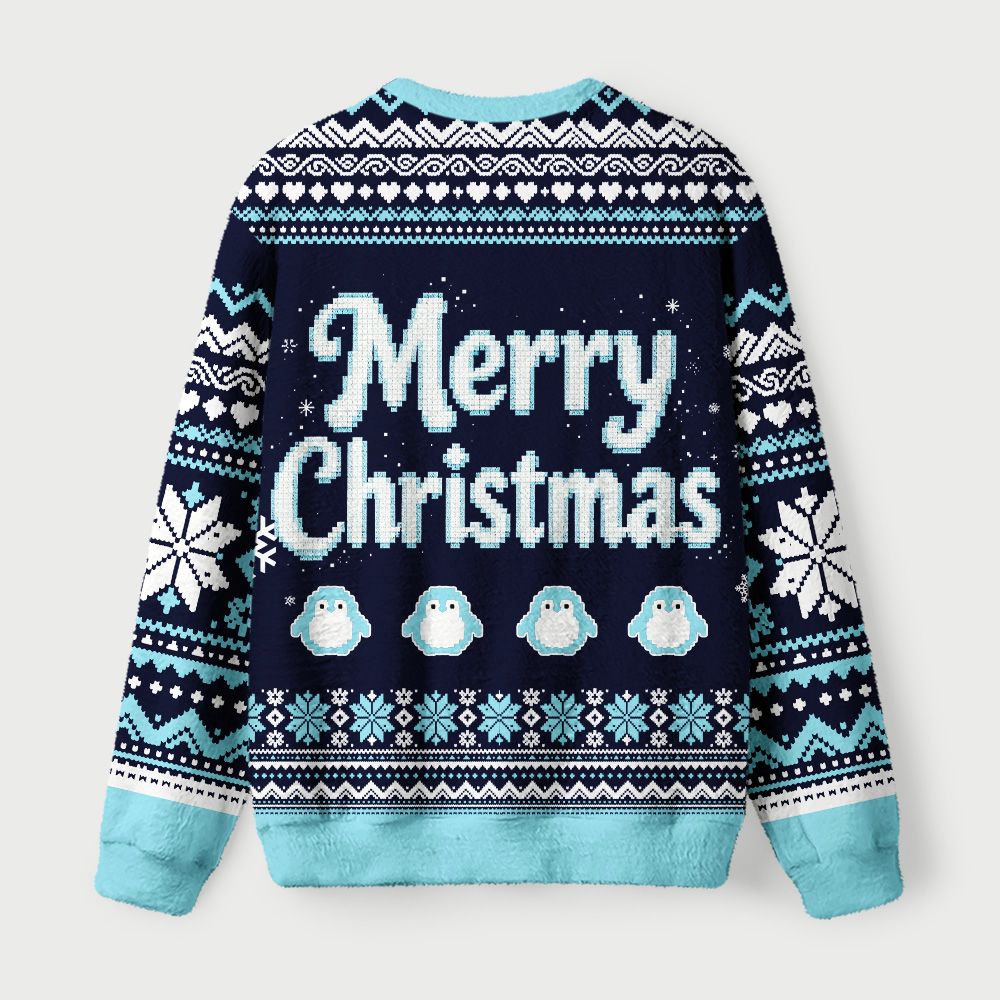 Kyoto-Lion Weeping Gingerbread Man Fuzzy Christmas Ugly Sweatshirt