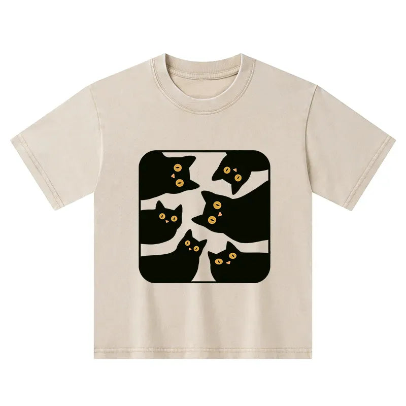 Trendy Japanese Cat Kids T-Shirt