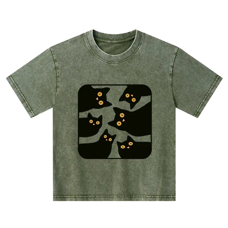 Trendy Japanese Cat Kids T-Shirt