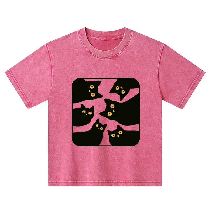 Trendy Japanese Cat Kids T-Shirt