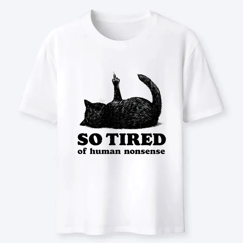 tired cat meme shirt gift for her