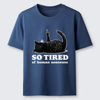 tired cat meme shirt gift for her