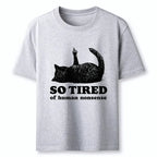 tired cat meme shirt gift for her