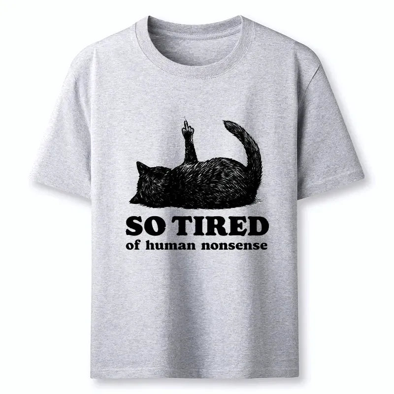 tired cat meme shirt gift for her