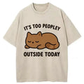 Kyoto-Lion Kawaii Resting Cat Washed T-Shirt