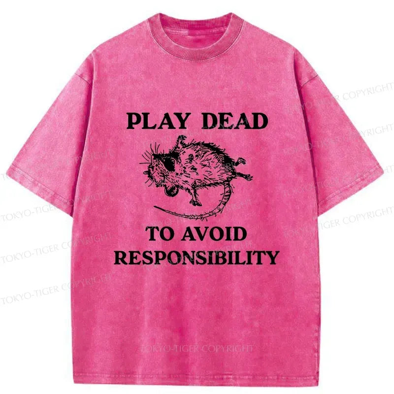 Funny Possum Meme Washed Tee for Daily Wear