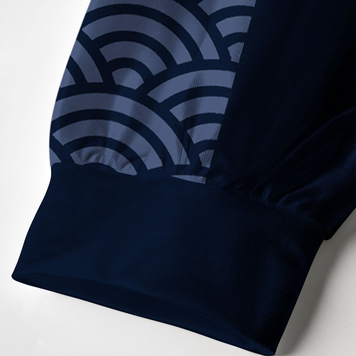 Kyoto-Lion Japanese Twin Koi Wave Art Paneled Long Sleeve Jersey