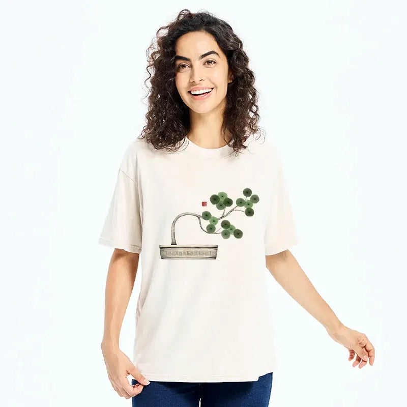 Kyoto Lion Washed T-Shirt for Daily Wear
