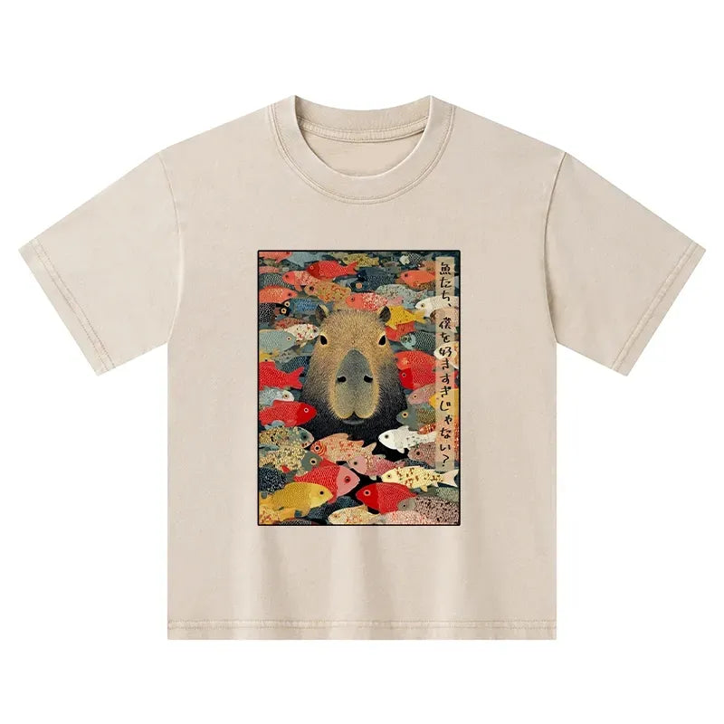 Japanese Washed T-Shirt for Kids