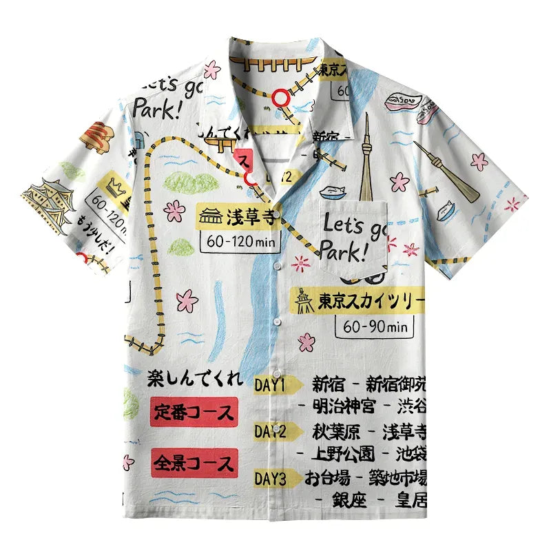 Tokyo Roadmap Hawaiian Shirt Gift for Him