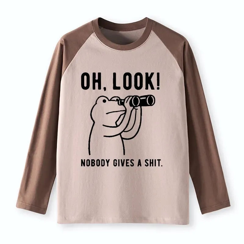 Japanese Frog Raglan Long Sleeve T-shirt