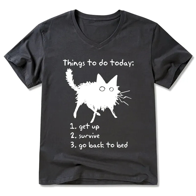 Lazy cat survive day tee with free shipping