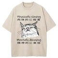 mentally decaying cat t-shirt for anime convention
