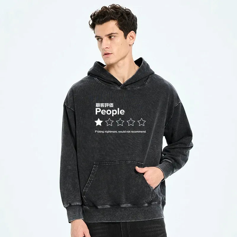 Washed Japanese hoodie free shipping