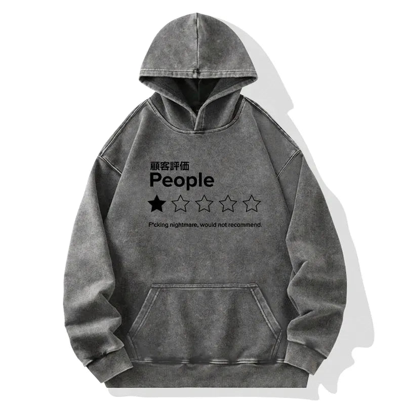 Washed Japanese hoodie free shipping
