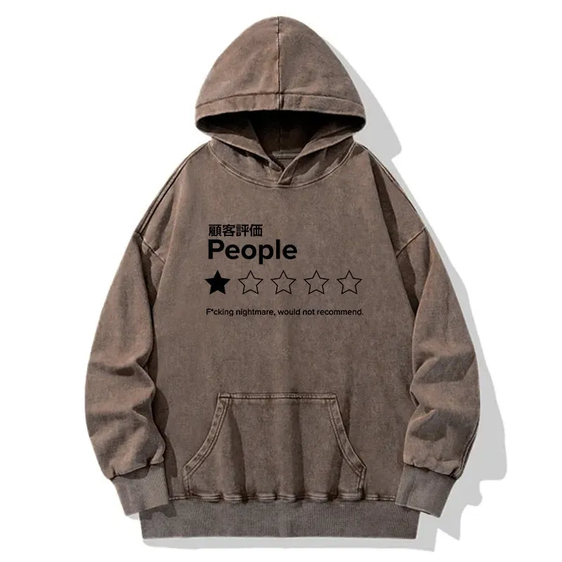 Washed Japanese hoodie free shipping