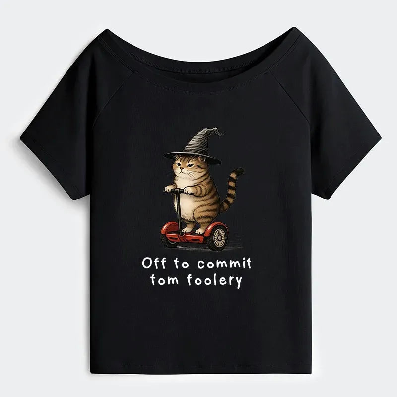 Japanese off shoulder t-shirt for women