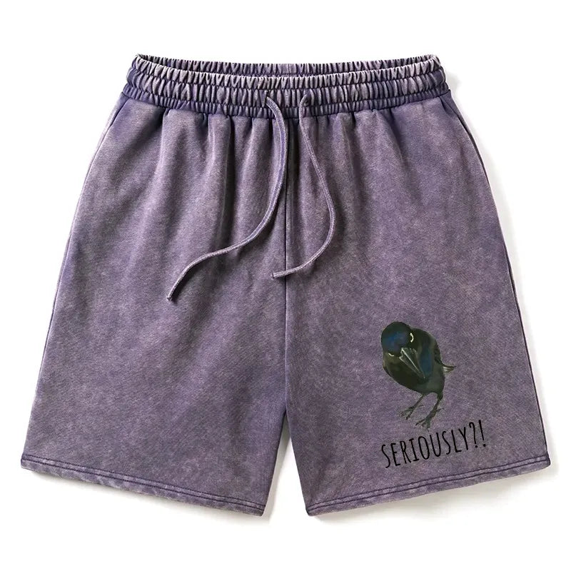 Kyoto Lion Streetwear Washed Shorts Summer