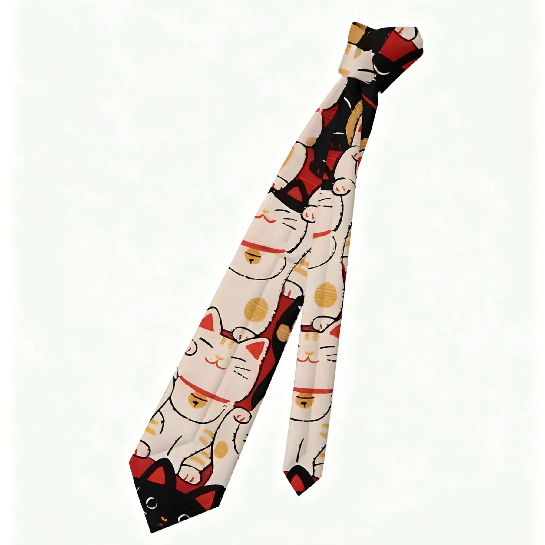 Japanese Lucky Cat Necktie for Men