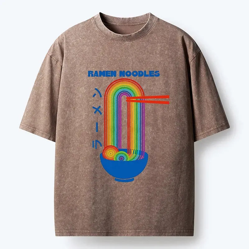 Kyoto-Lion Ramen Rainbow Washed T-Shirt