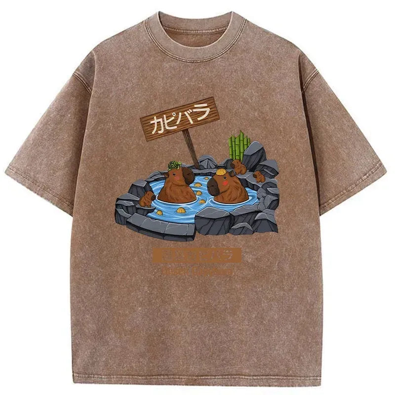 vintage capybara t-shirt for daily wear