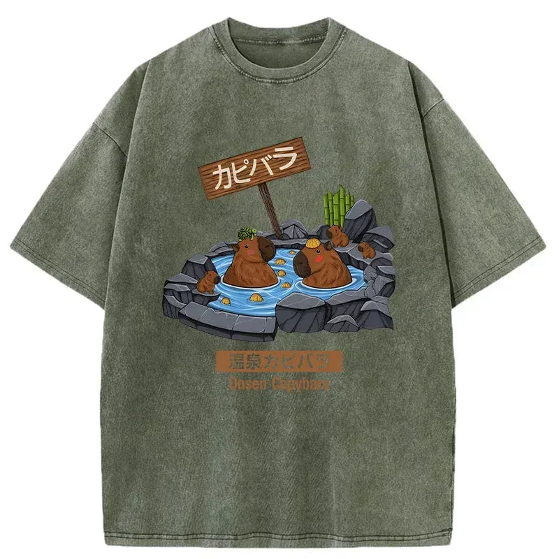vintage capybara t-shirt for daily wear
