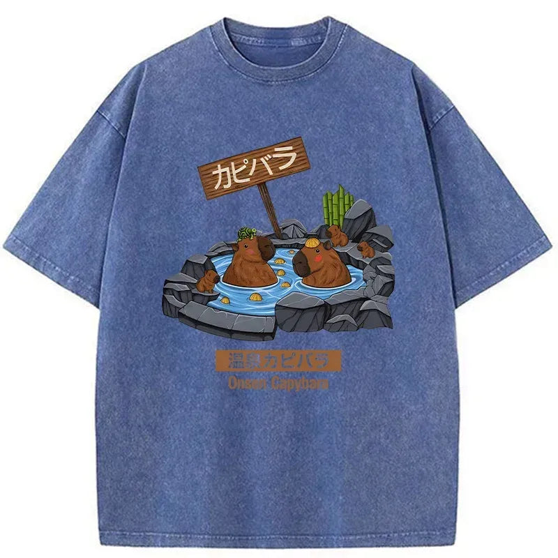 vintage capybara t-shirt for daily wear