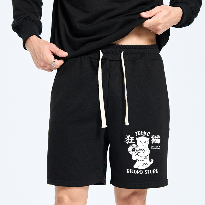 Kyoto-Lion Tokyo Record Store Cat CD Unisex Shorts