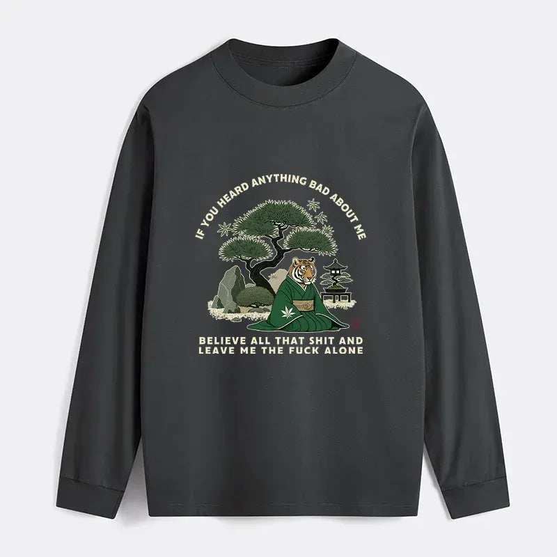 Kyoto-Lion Funny Ukiyoe Tiger Samurai Zen Classic Long Sleeve T-Shirt