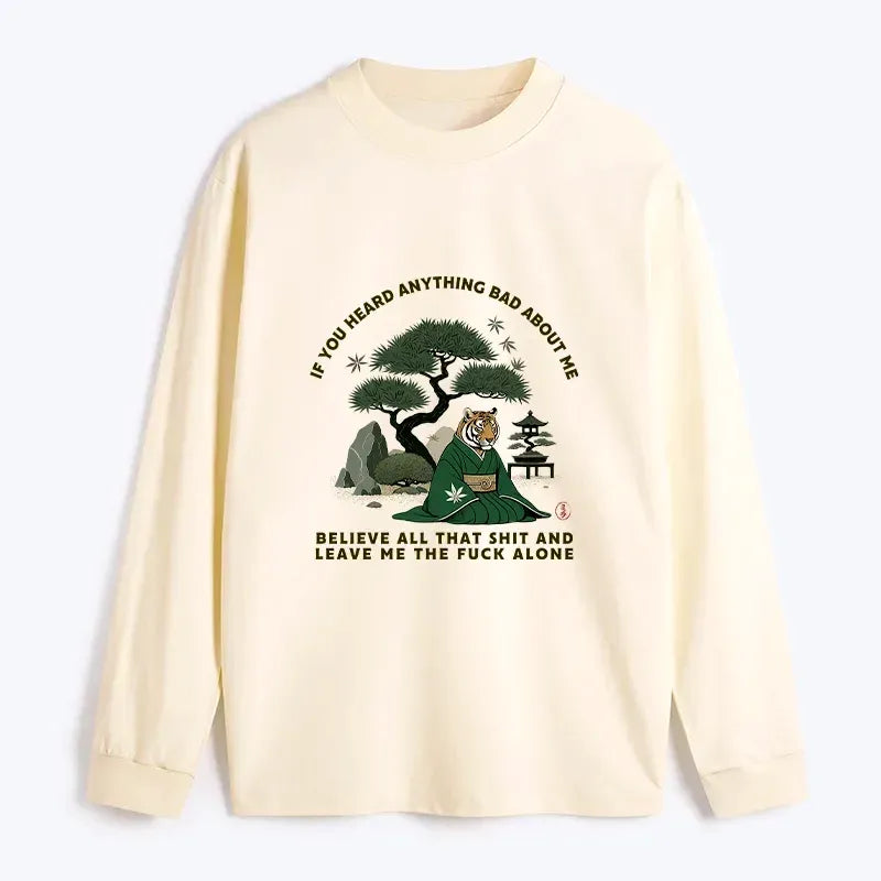 Kyoto-Lion Funny Ukiyoe Tiger Samurai Zen Classic Long Sleeve T-Shirt
