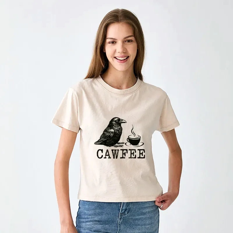 Kyoto-Lion Cawfee Funny Japan Meme Women's Washed T-shirt