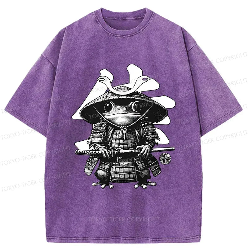 Retro Japanese Samurai Frog T-Shirt