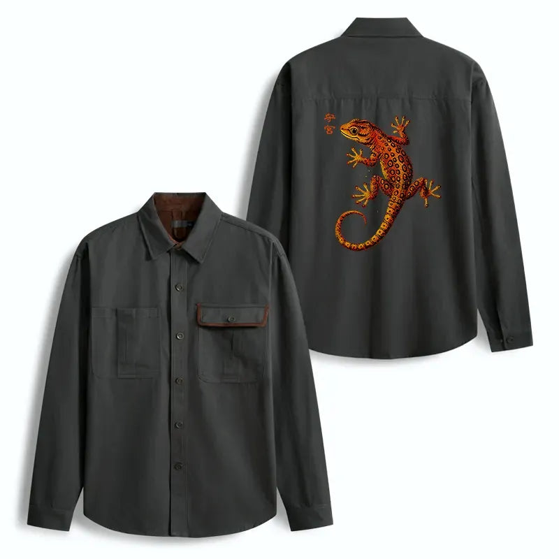 Retro Gecko Men's Corduroy Work Jacket