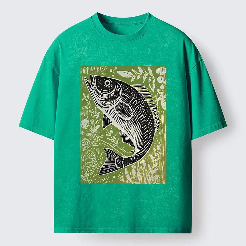 Vintage Fish Washed Streetwear T-Shirt