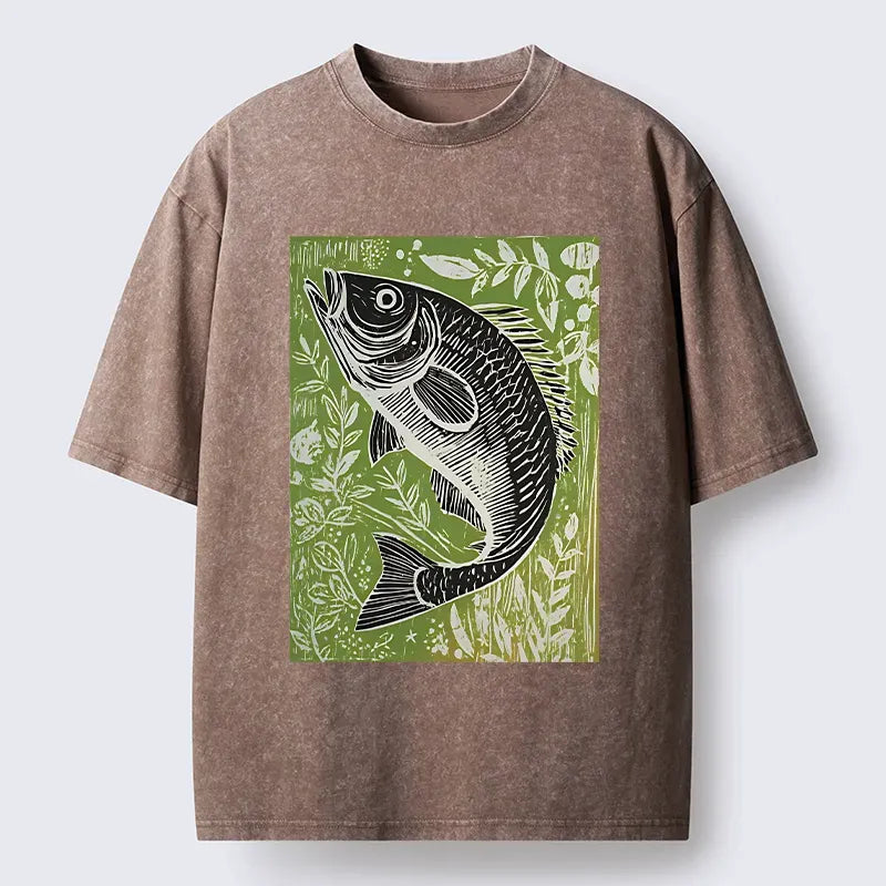 Vintage Fish Washed Streetwear T-Shirt