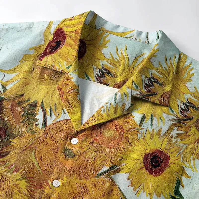 Unisex Sunflower Hawaiian Shirt for Daily Wear