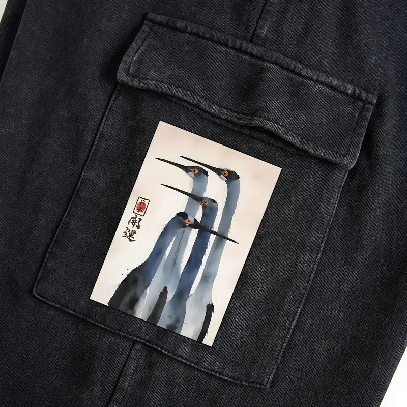 Retro Sandhill Crane Sweatpants for Casual