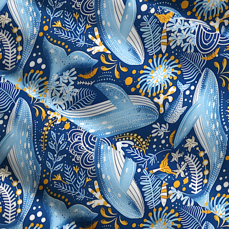 kyoto lion whales ocean maxi skirt