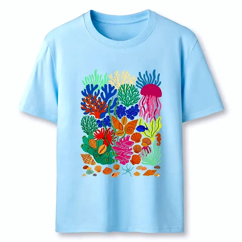 Kyoto-Lion Bright Sea Garden Full Of Sea Friends Classic T-Shirt