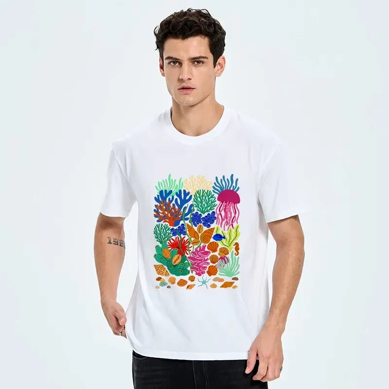 bright sea garden t-shirt on sale