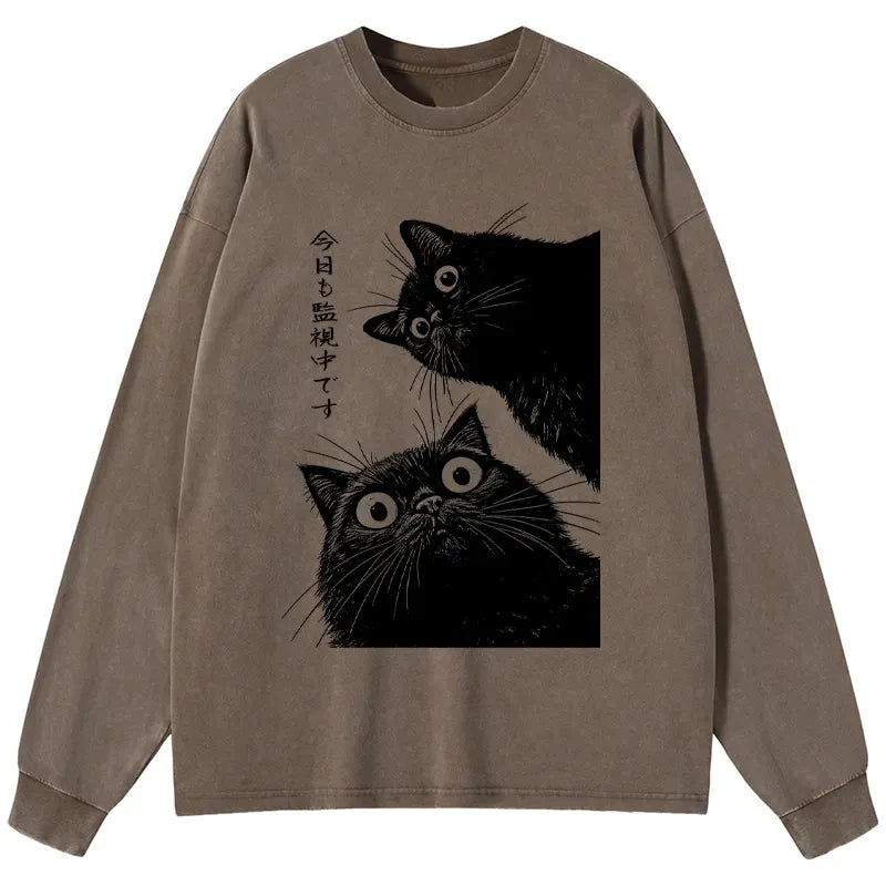 Vintage Cat T-Shirt for Streetwear