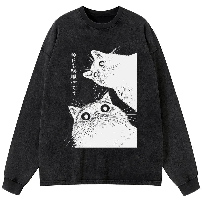 Vintage Cat T-Shirt for Streetwear