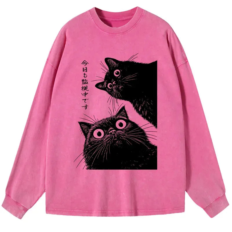 Vintage Cat T-Shirt for Streetwear